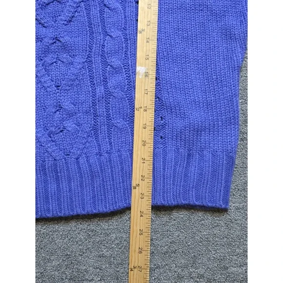 VTG Fashion Bug Purple Short Sleeved Crew Neck Sweater Cable Knit Size XL 90s - Picture 6 of 8